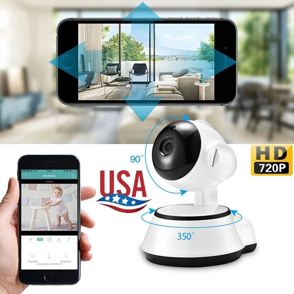 Camara Wifi De Seguridad Monitor Para Bebe Casas Sensor Movimiento Audio Noche