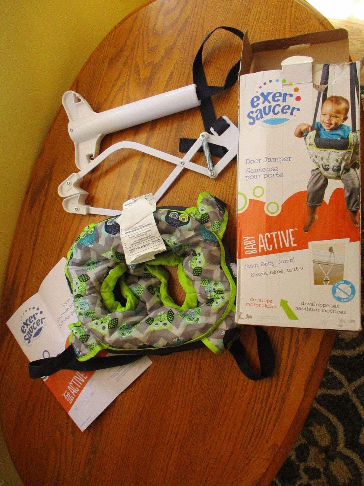 Evenflo Exersaucer Door Doorway Jumper 4-12 Months (Owl Design) Model H-74