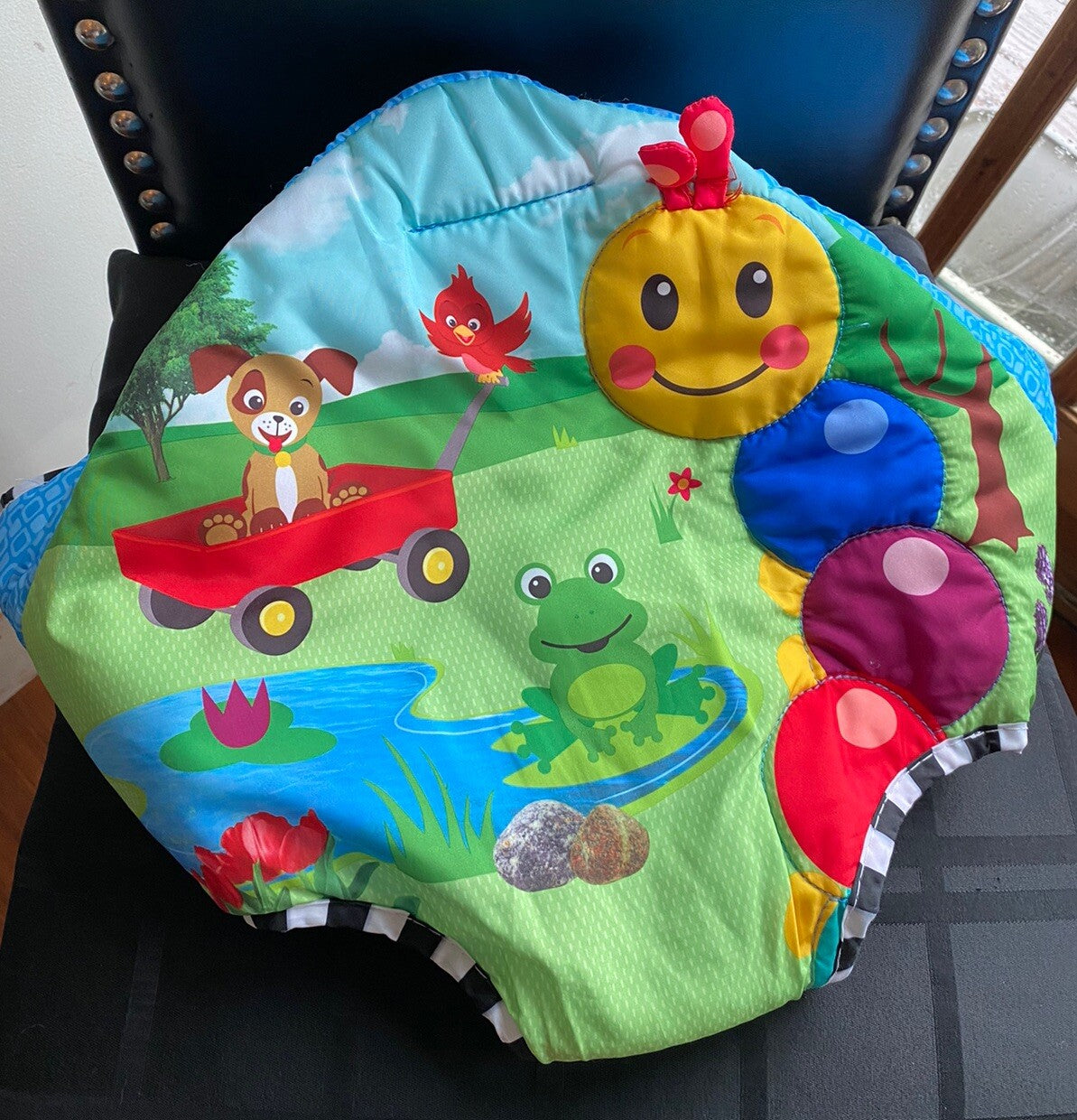 Baby Einstein Neighborhood Friends Jumper Seat Cover w/ CLIPS Replacement Part