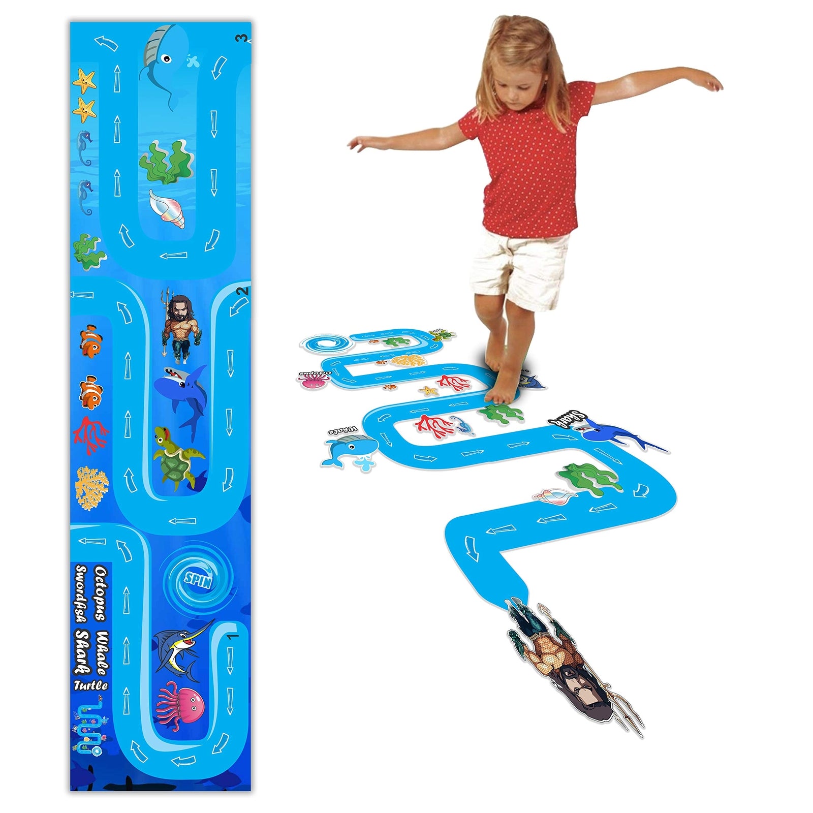 Classroom Decor Sensory Path Decals for Floor & Wall - Balance Walk Ocean Sha...