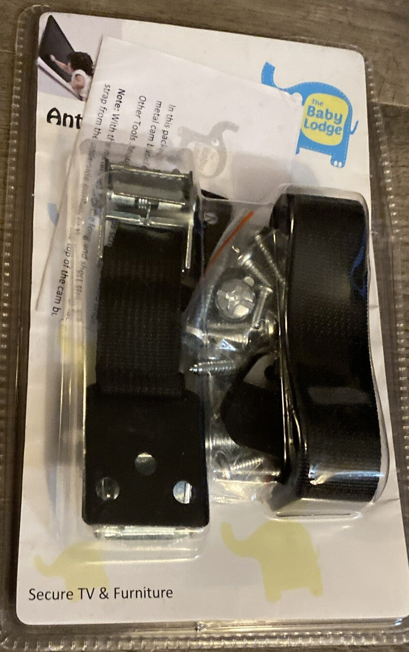 THE BABY LODGE ANTI TIP SAFETY STRAPS FOR SECURING TV FURNITURE New In Package