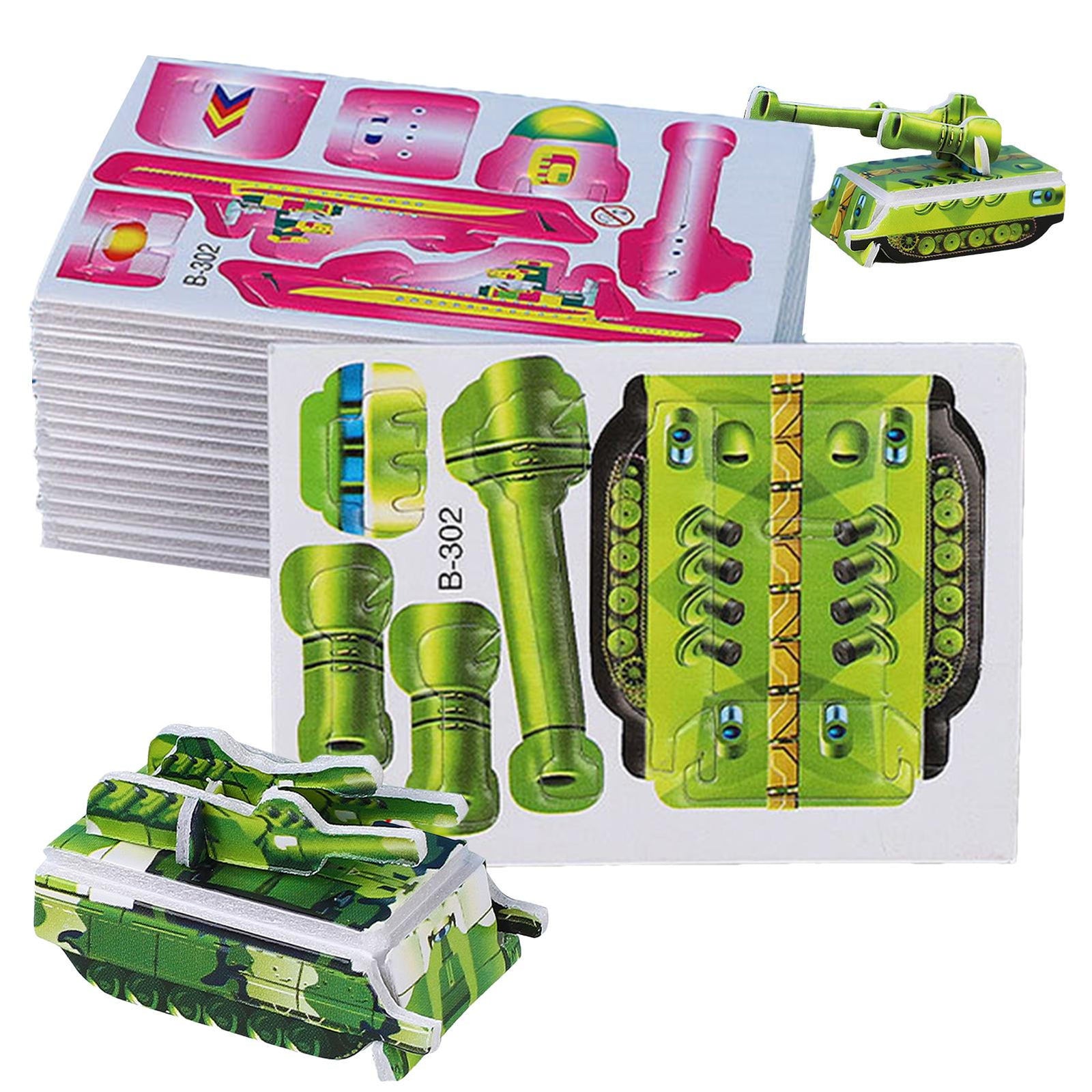 Kids Cartoon Puzzle 10pcs Safe Small Puzzle Games 3D Paper Puzzles