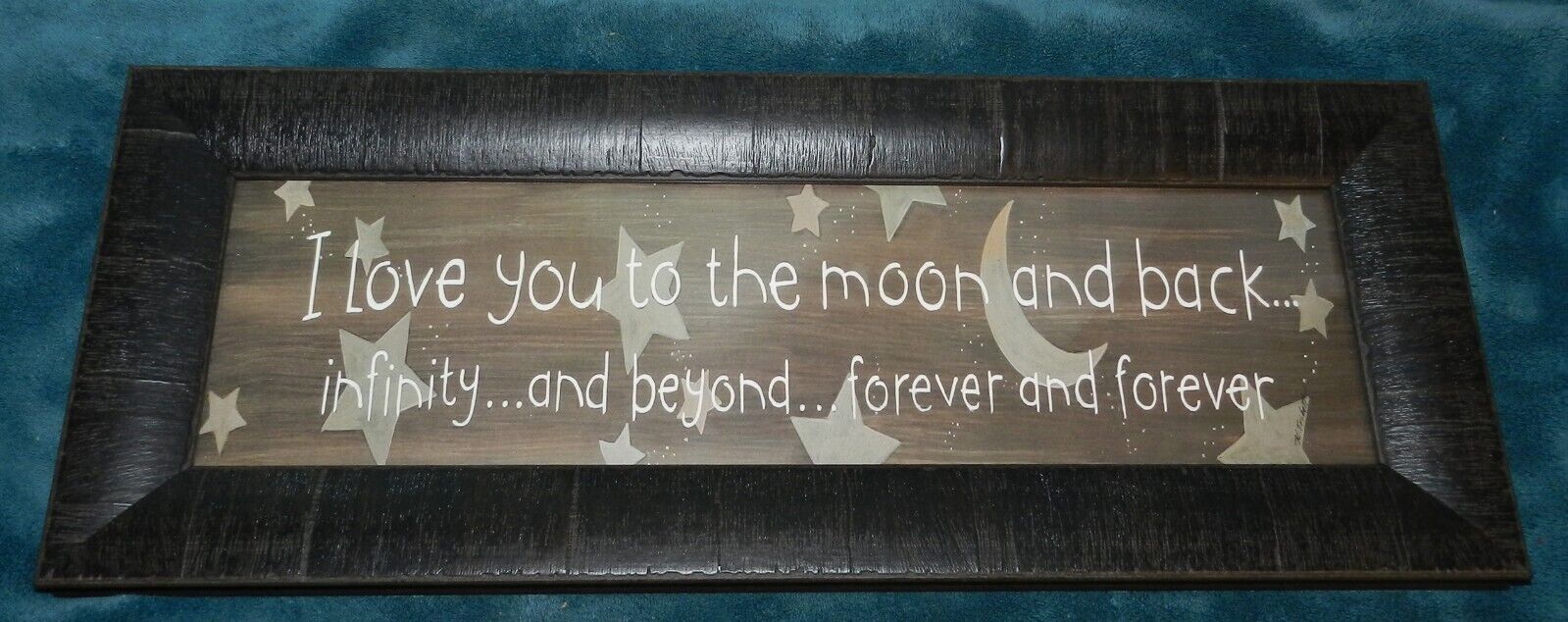 "I LOVE YOU TO THE MOON AND BACK" FRAMED SIGN - NURSERY/KIDS BEDROOM OR ANY ROOM