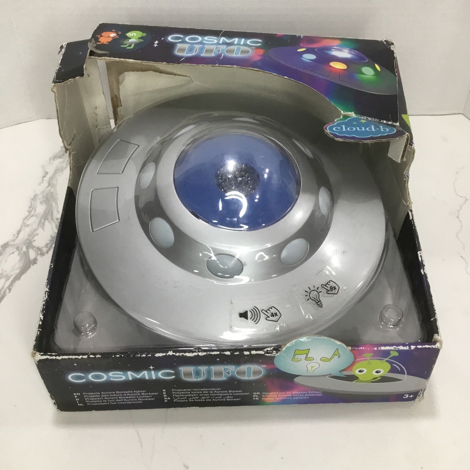 Cloud B Cosmic UFO Flying Saucer Nightlight Projector Area 51 Rare!