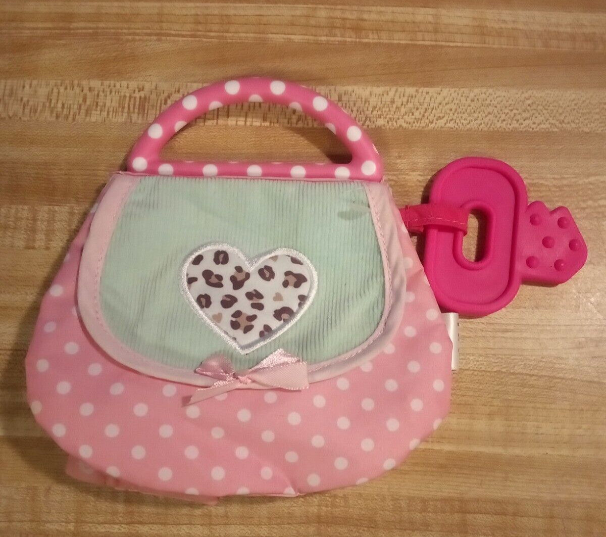 Carter's Child of Mine Baby Girl 0-6 MonthsMirrored Pink Polka 1st Purse