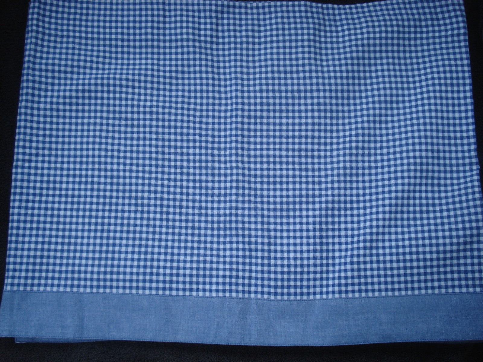 Tadpoles Infant Window Valance Blue White Gingham NWOT