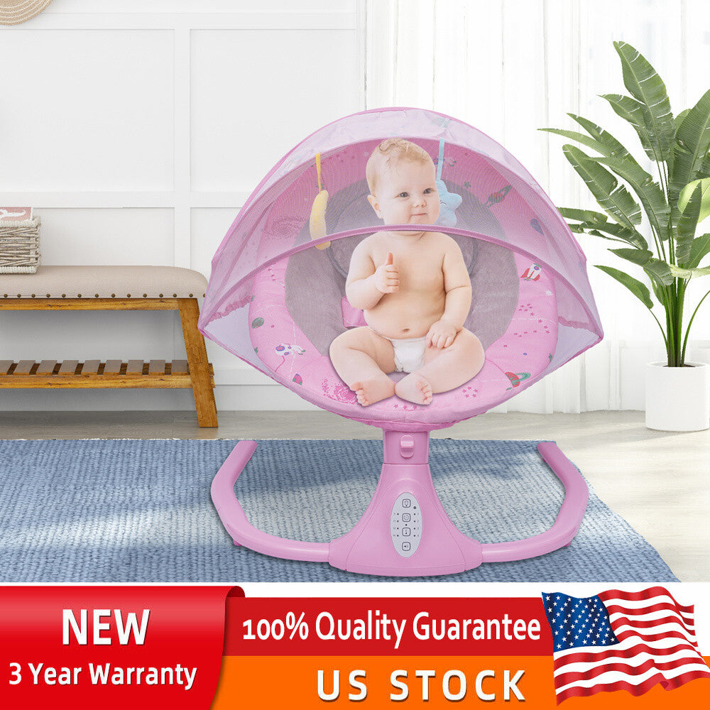 Electric Baby Bouncer Seat Swing Cradle Rocker Chair Music Infant Newborn Remote