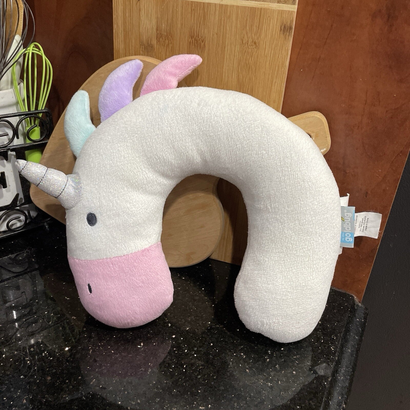 GOLDBUG BABY TRAVEL RING PILLOW PLUSH UNICORN INFANT CAR SEAT NECK SUPPORT Child