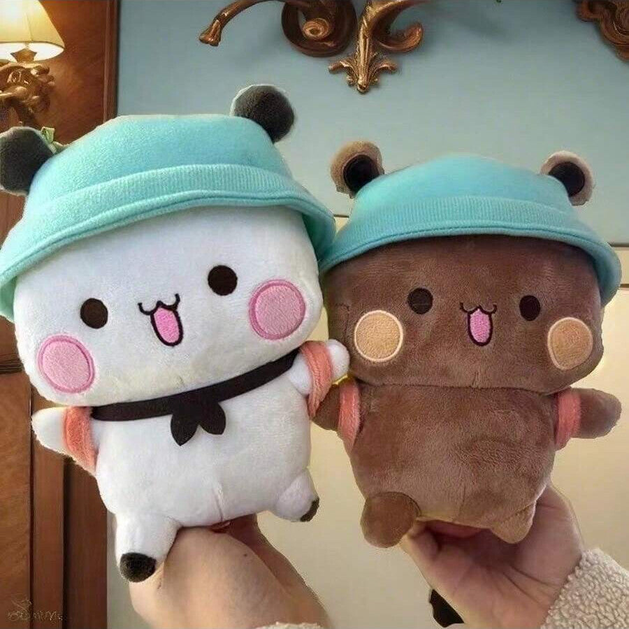 2 pcs Yier Panda Bear Dolls Cute Bubu Dudu Plush Toy Lovely Stuffed Soft Plush
