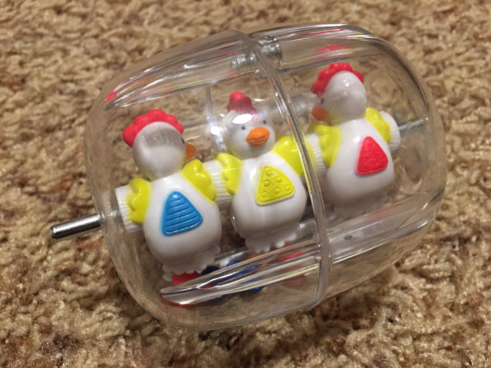 New*Evenflo Exersaucer/Megasaucer Replacement Part*Farm Chicken Barrel Spinner