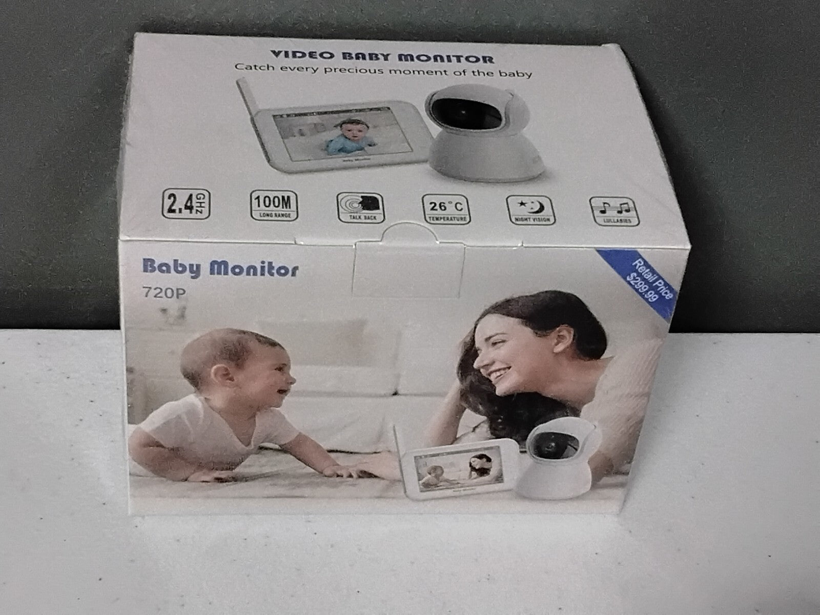 New! Baby Monitor, 4.5" 720P Video Baby Monitor with Pan-Tilt-Zoom Camera, Audio