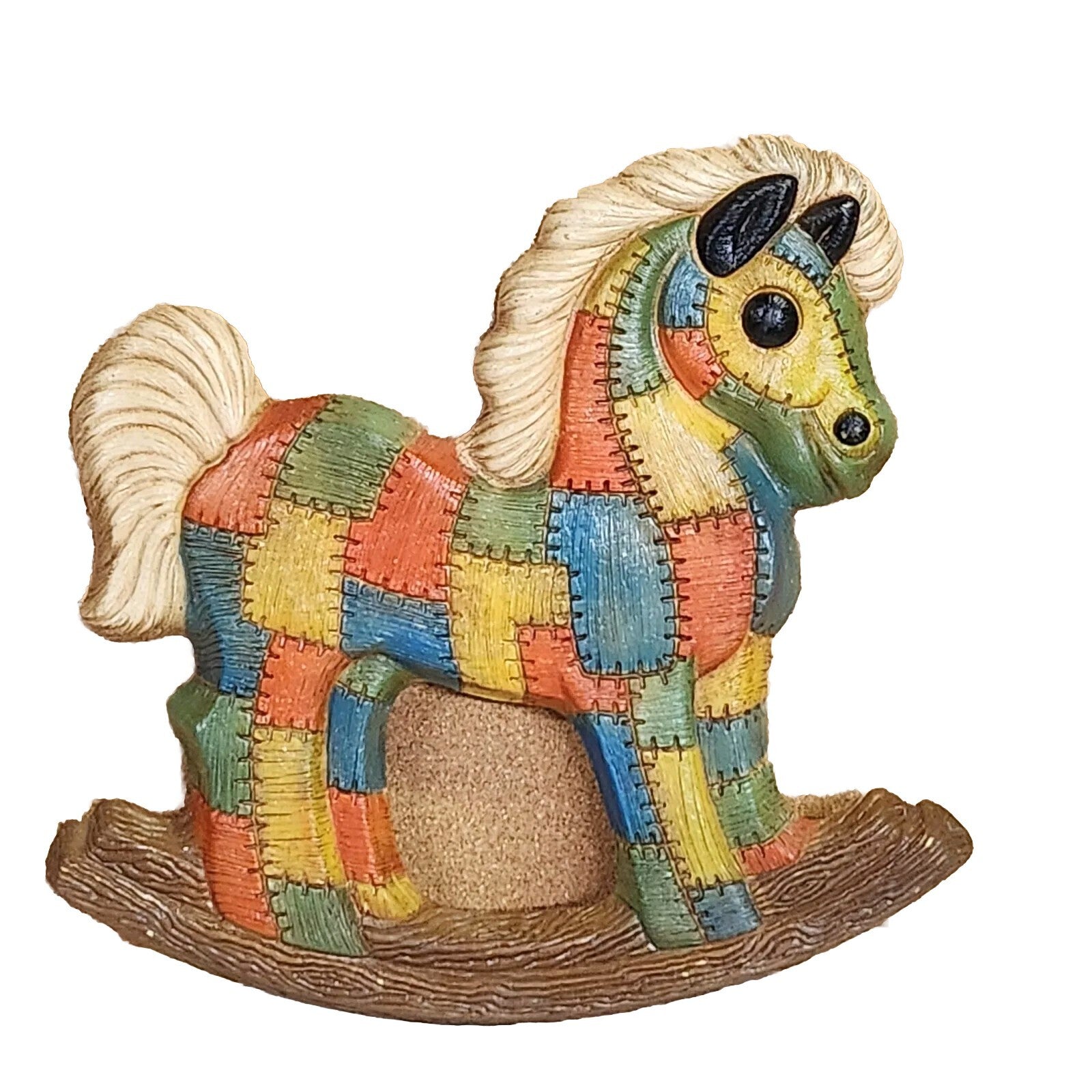 Vintage Patchwork Rocking Horse Hanging Wall Decor Foam 