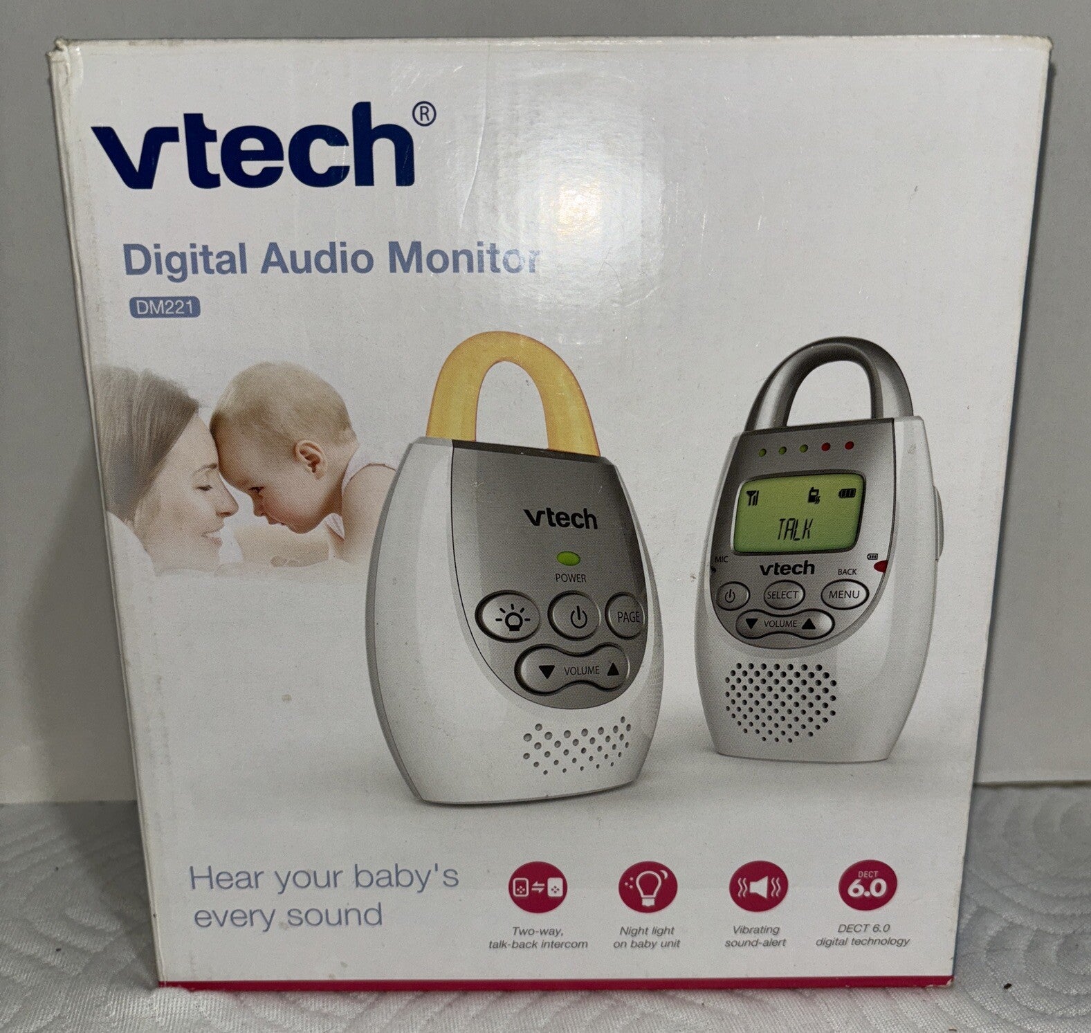 Audio Baby Monitor up to 1,000 ft of Range Vibrating Sound- Alert