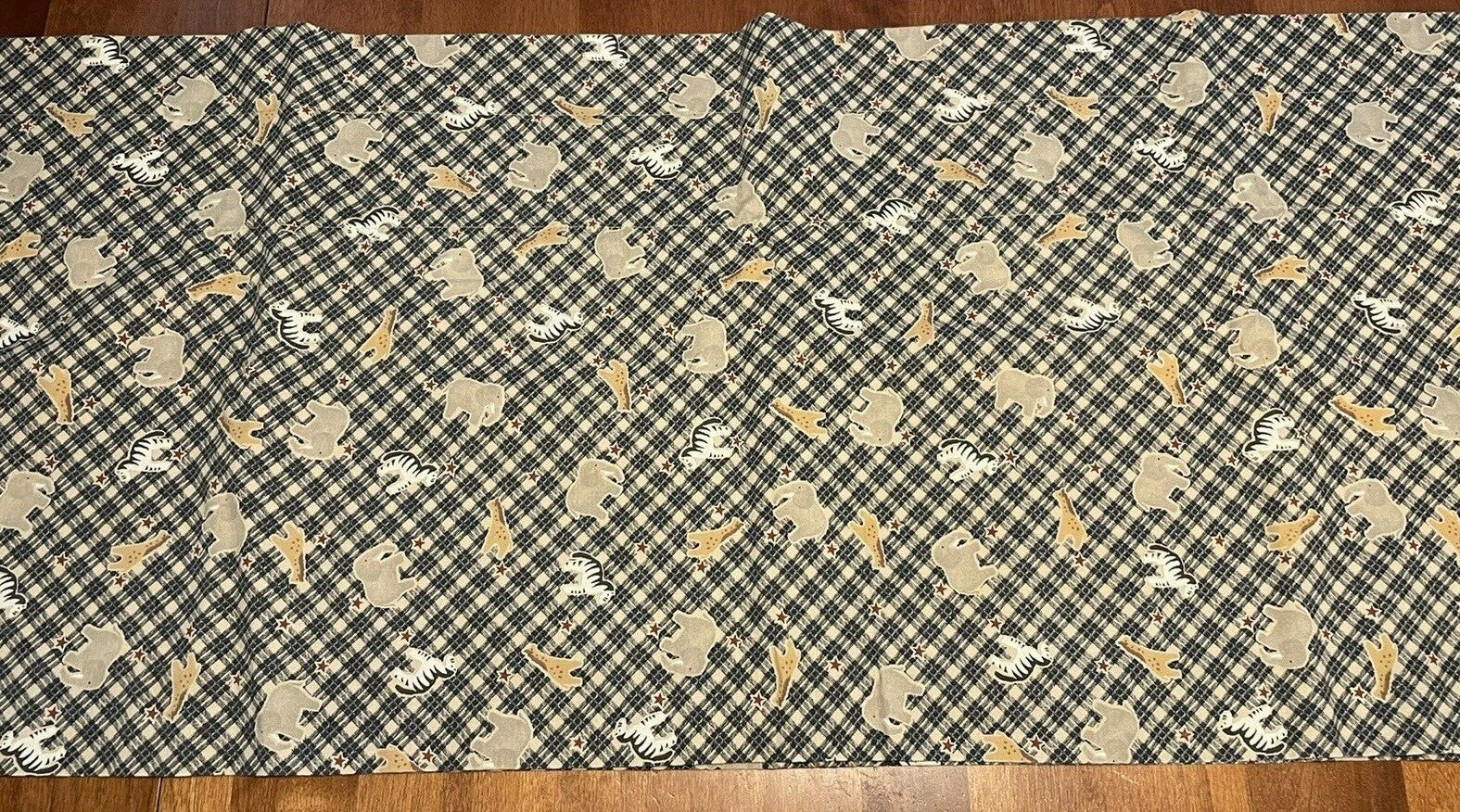 Lambs & Ivy Country Noah Window VALANCE Animal Crackers black khaki red tan