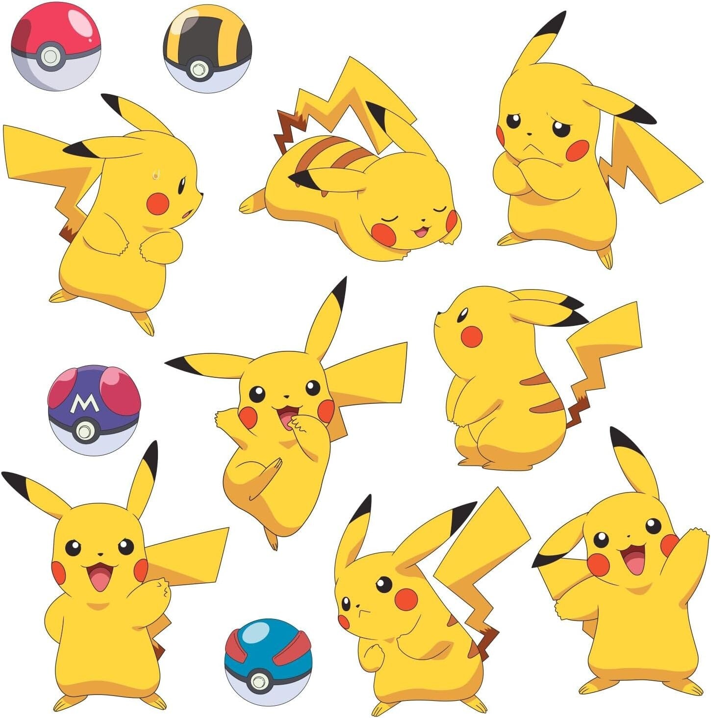 RoomMates RMK3596SCS Pokemon Pikachu Peel and Stick Wall Decals