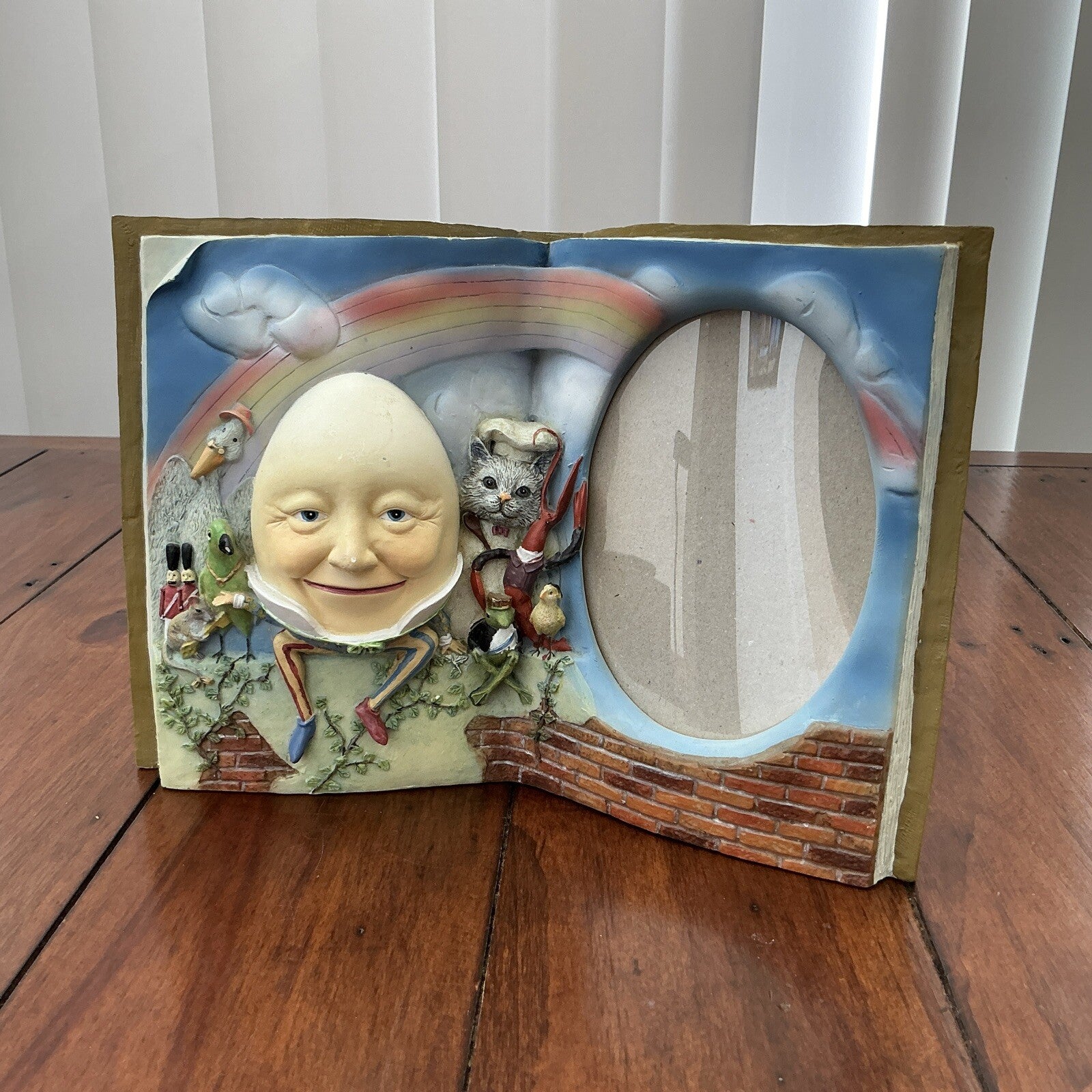 2000 HUMPTY DUMPTY STAND UP BOOK  NURSERY Photo FRAME Ceramic