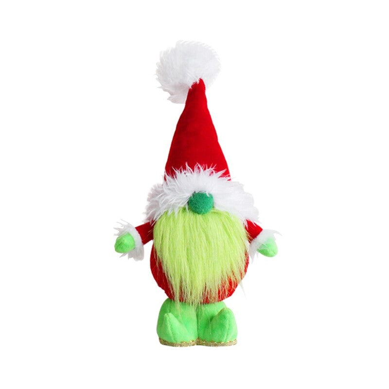 Green Mustache Gnome Faceless Dolls Figures Halloween Christmas Faceless Statue
