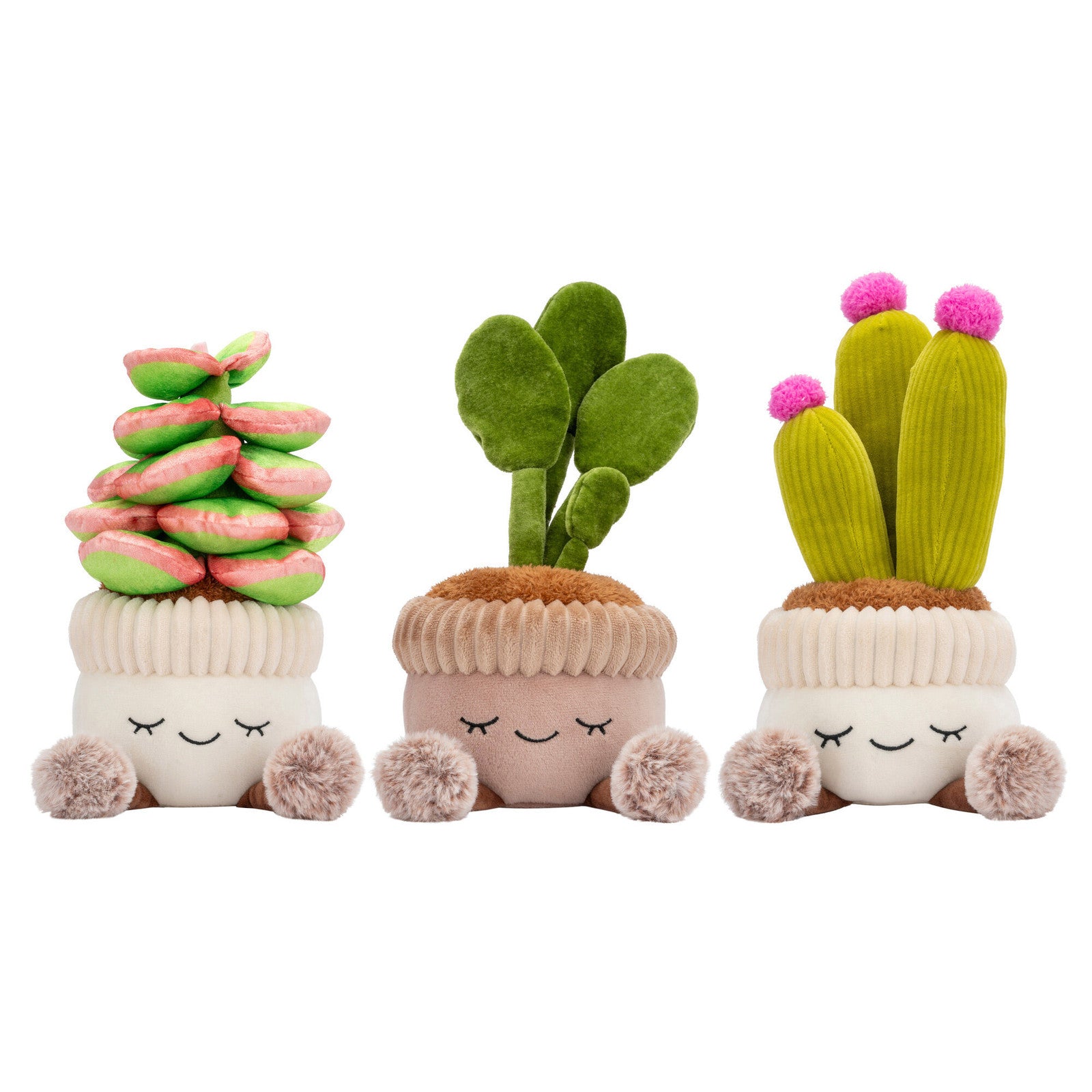 Greenhouse by Russ 12" Plush Plants, Flowers, Cactuses, Kids Toys, 3-Pack NEW
