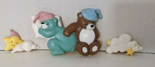 Burwood Products 3283-1 Thru 3 Sleeping Bears Clouds & Stars Nursery Wall Decor