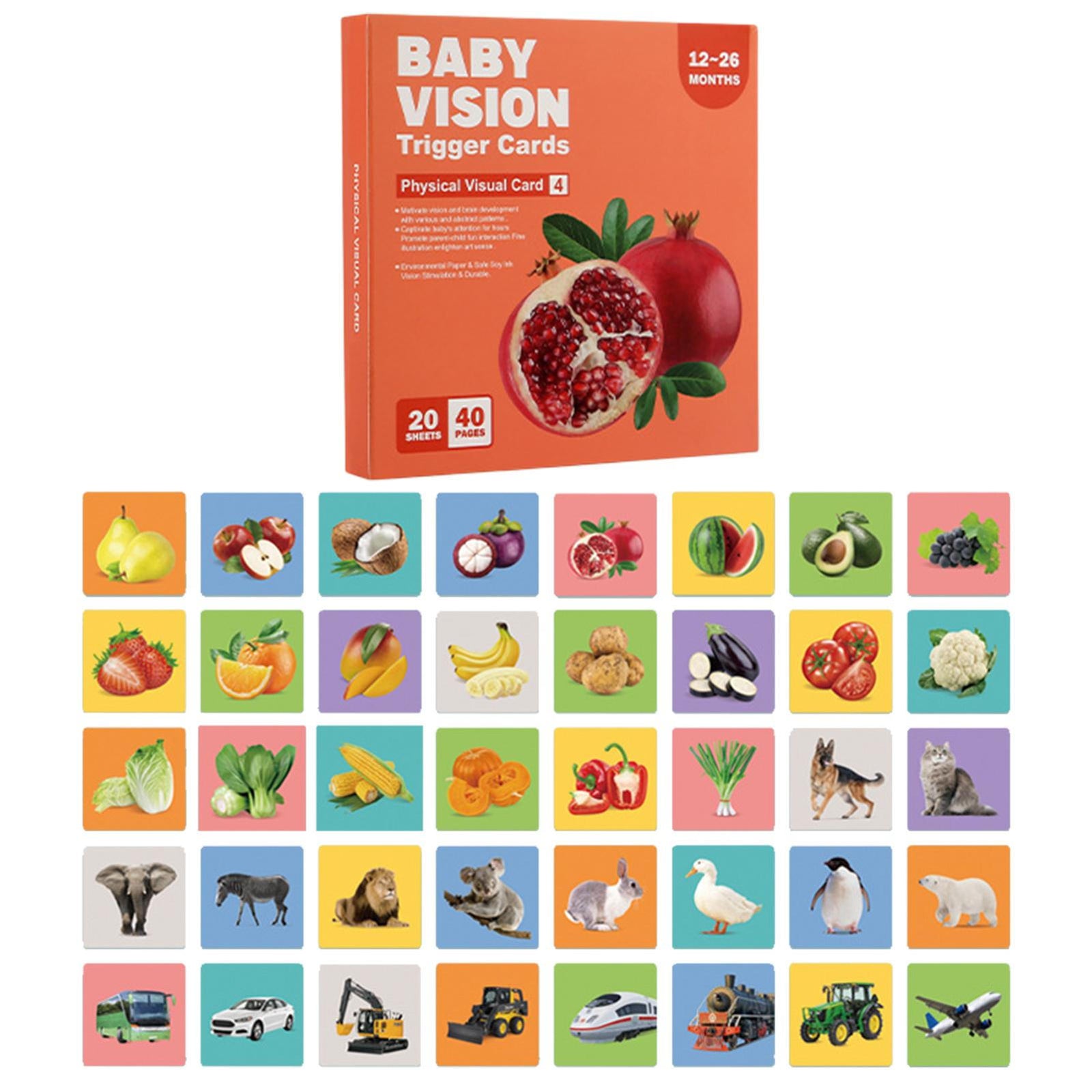 Visual Stimulation Card Toys For Baby High Contrast Flash Cards Baby Vision Card