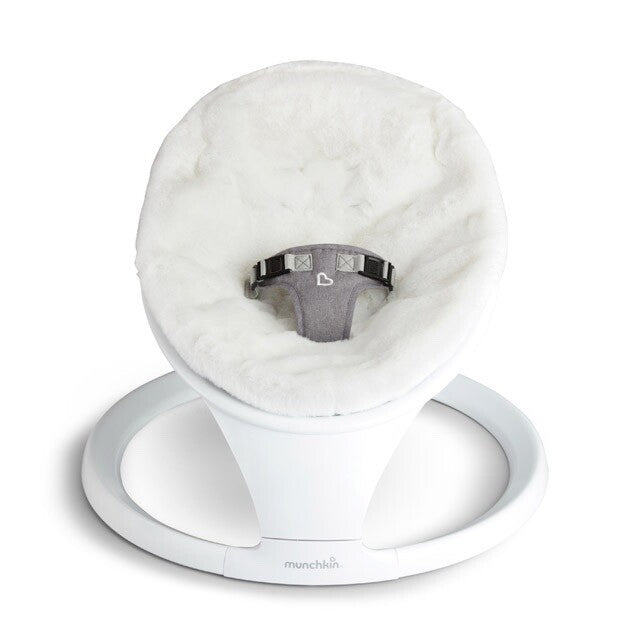 Munchkin #MCKGI-2842 Baby Swing Seat Cover, Premium Ultra-Soft Vegan , White-NEW