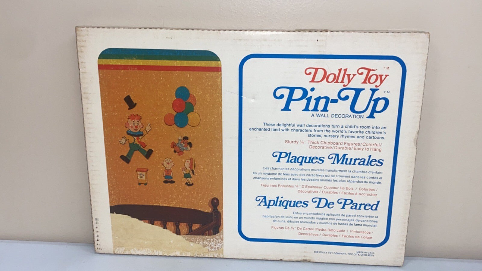 1970's Dolly Toy Pin-Up Wall Decoration Art Stories Nursery Rhymes & More SEALED