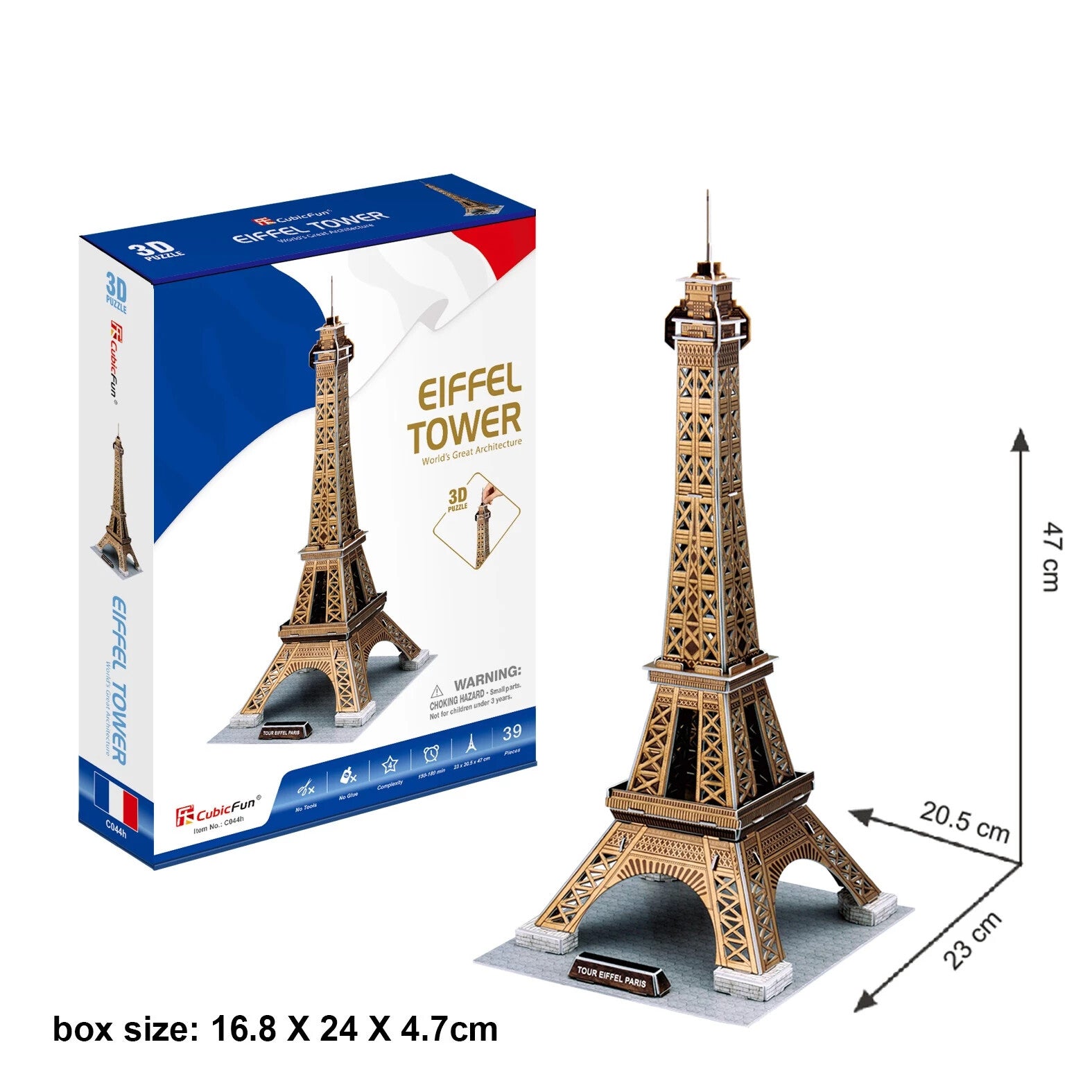 3D paper puzzle DIY toy world great architecture France Eiffel tower buidling