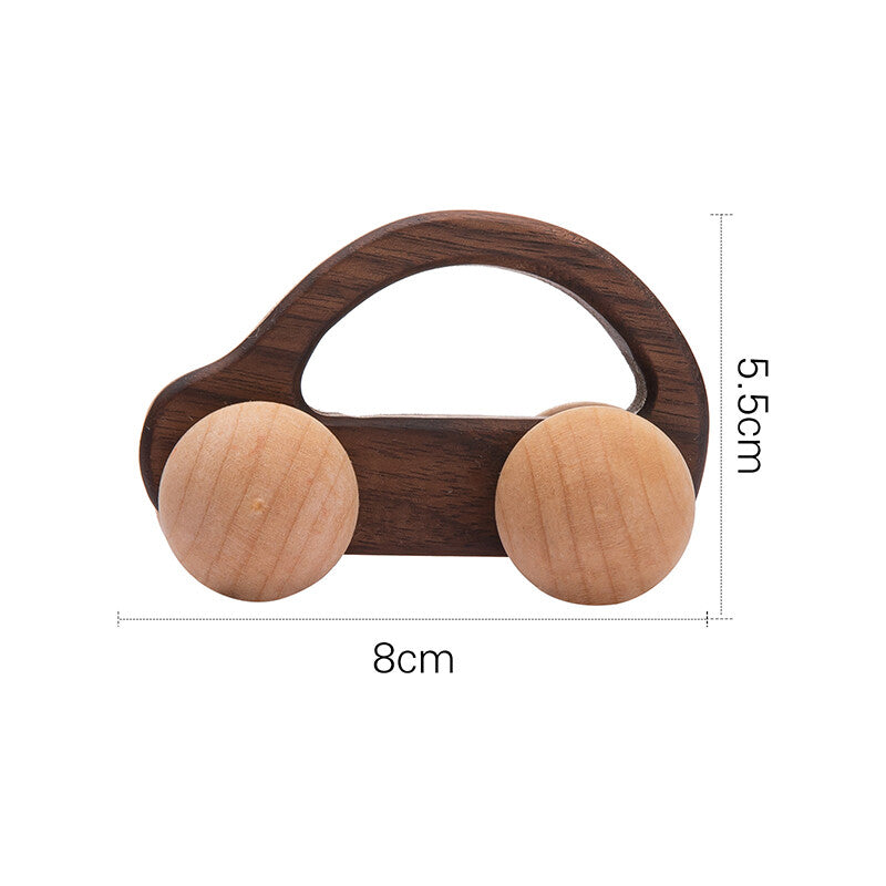 Baby Wooden Toys Car Blocks Cartoon Van Educational Toys Children Baby Toy 1x