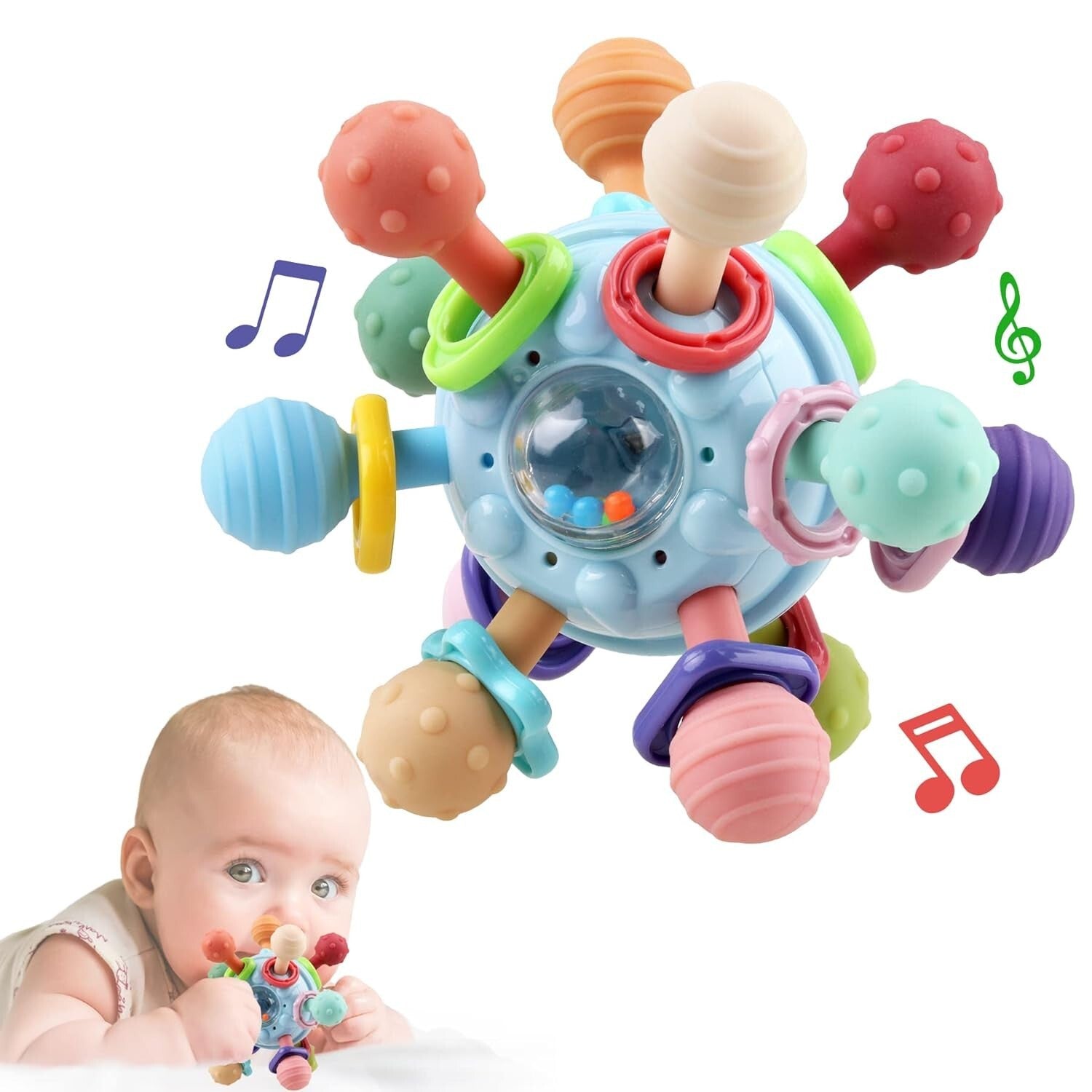 Baby Sensory Teething Toys - Baby Teethers Montessori Toys - Gifts for Infant...