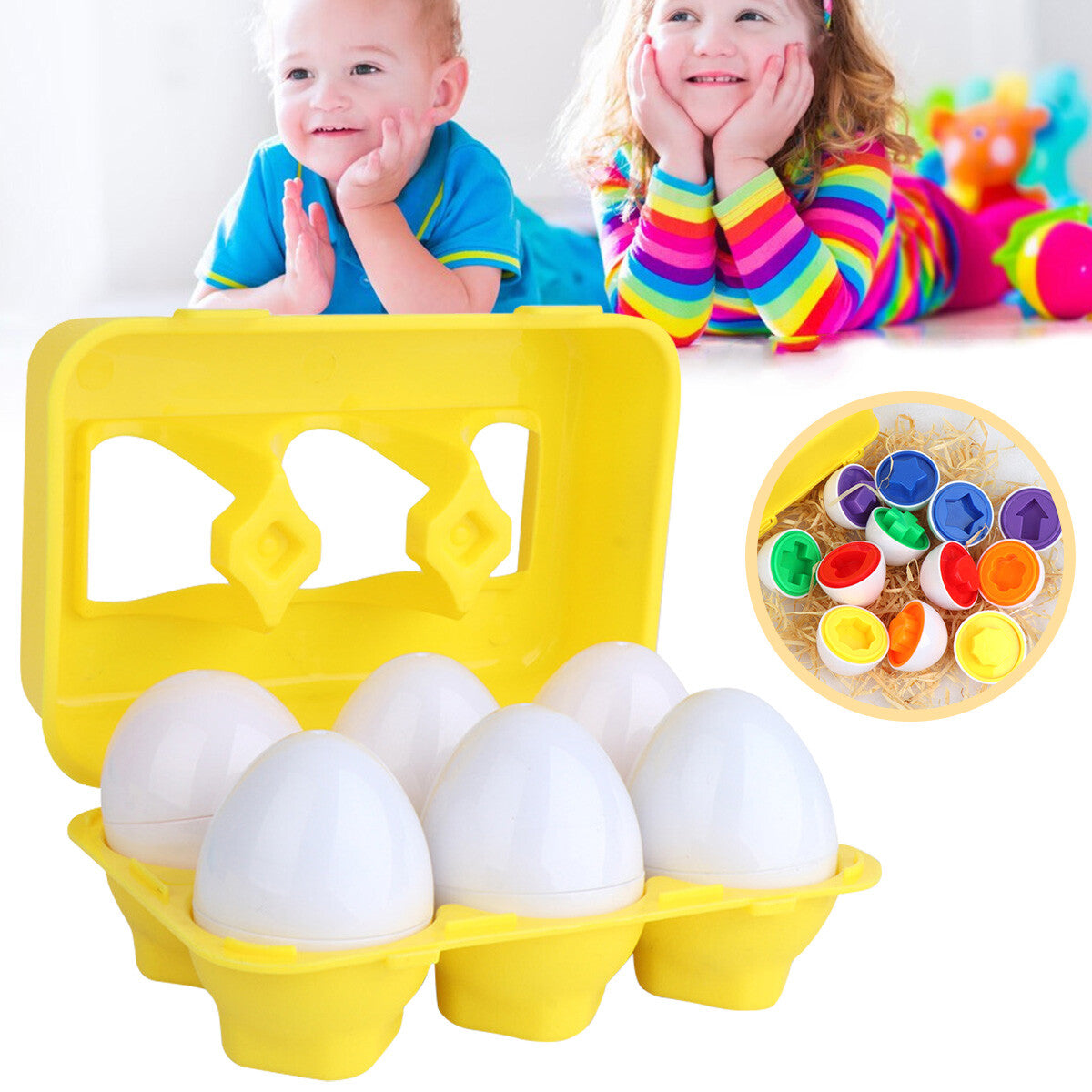 Shape Matching Eggs Education Simulation Toy Shape and Puzzle Toys Smart ·SW