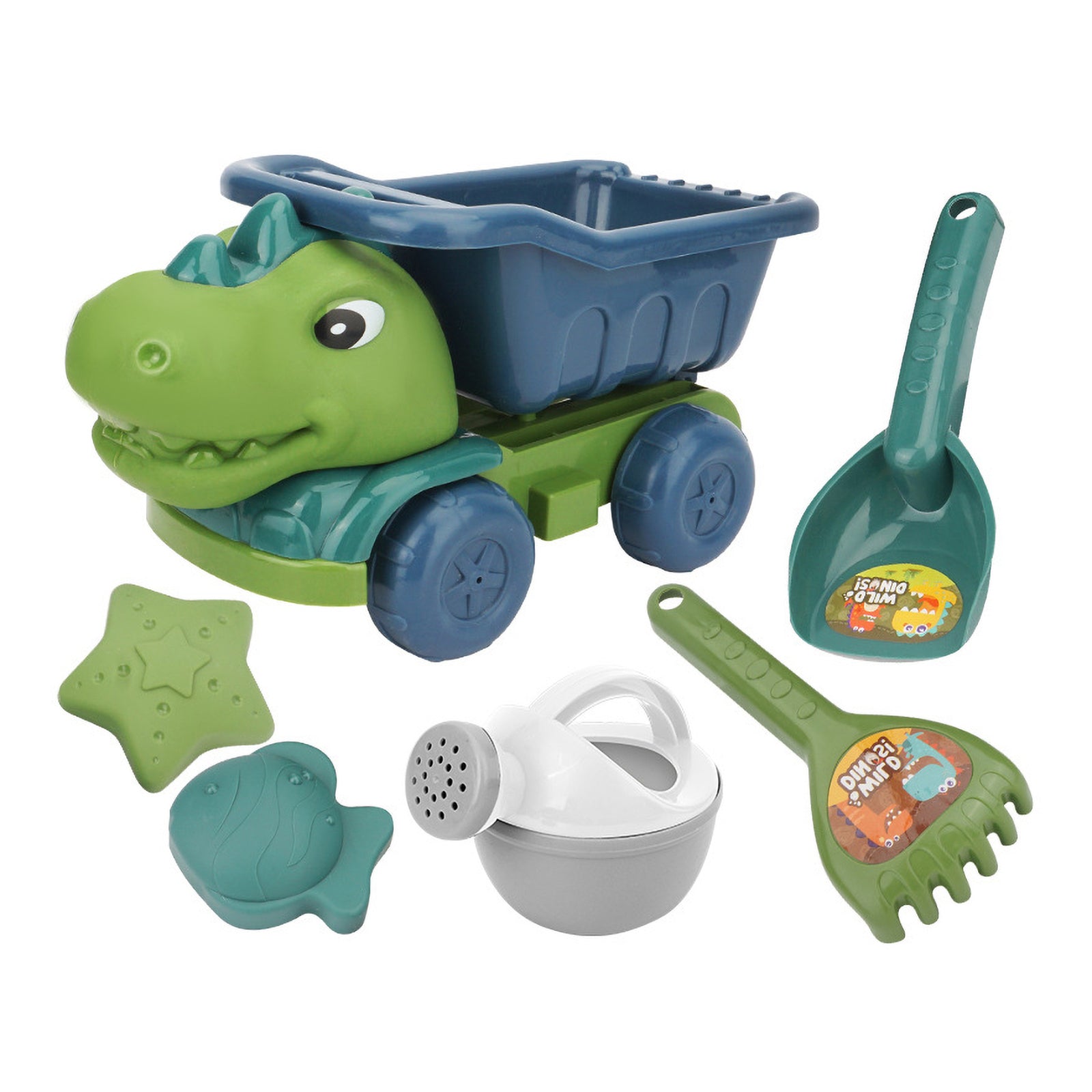 6/7PCS Sand Toys Sandbox Toys with Truck Shovel Dinosaur Bucket Beach Sand Toys