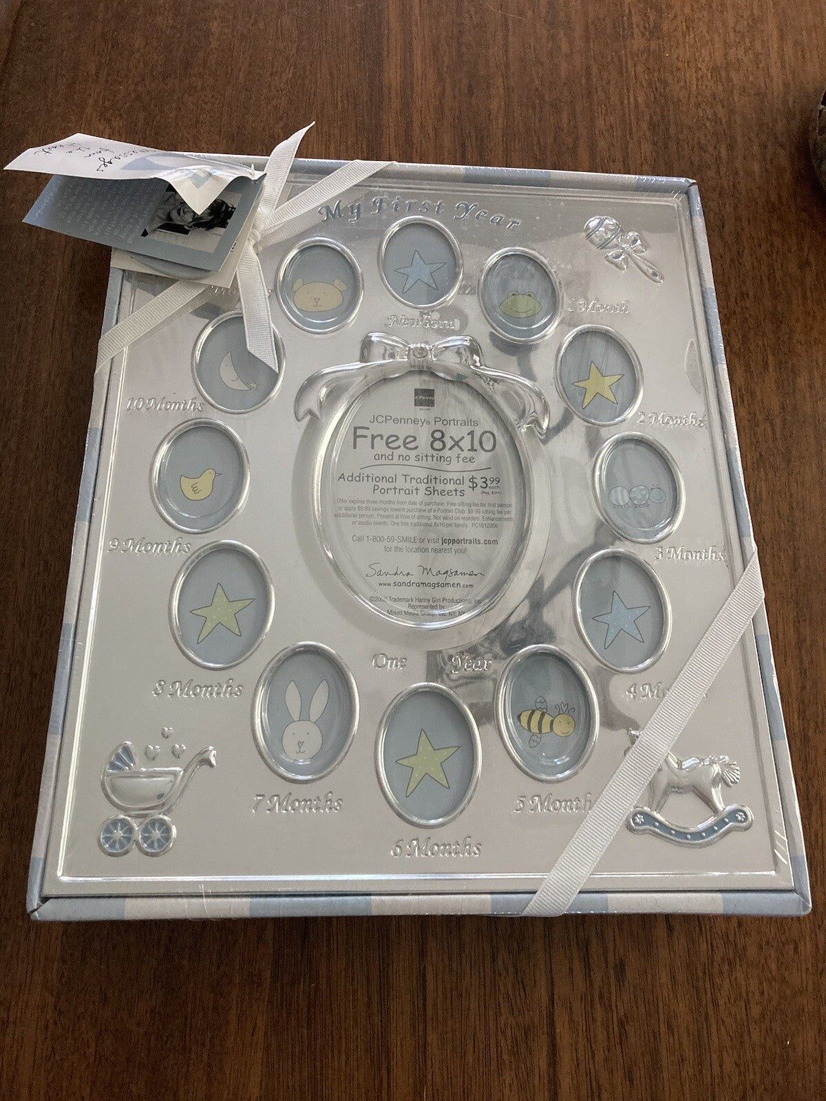 My First Year Birth to 1 Year Multi Photo Frame Boy Sandra Magsamen 8x10 Silver