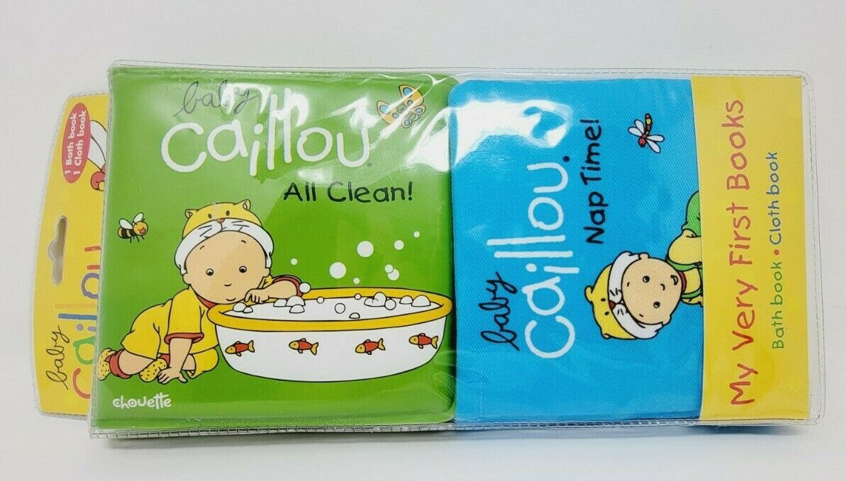 Baby Caillou My Very First Books All Clean & Nap Time cloth and bath books