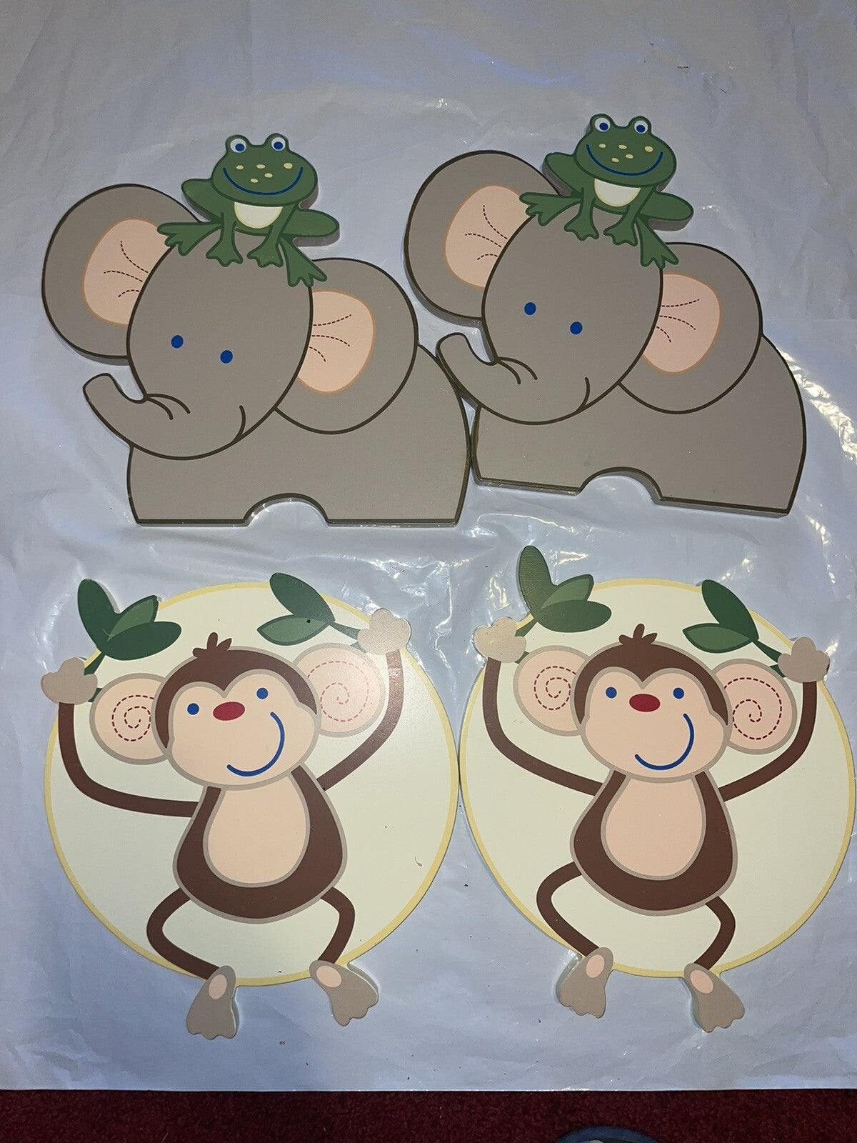 NoJo Wall decor monkey elephant unique rare