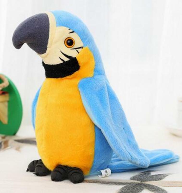 Electronic Pets Talking Parrot Kids Children Toys Funny Sound Record Plush 