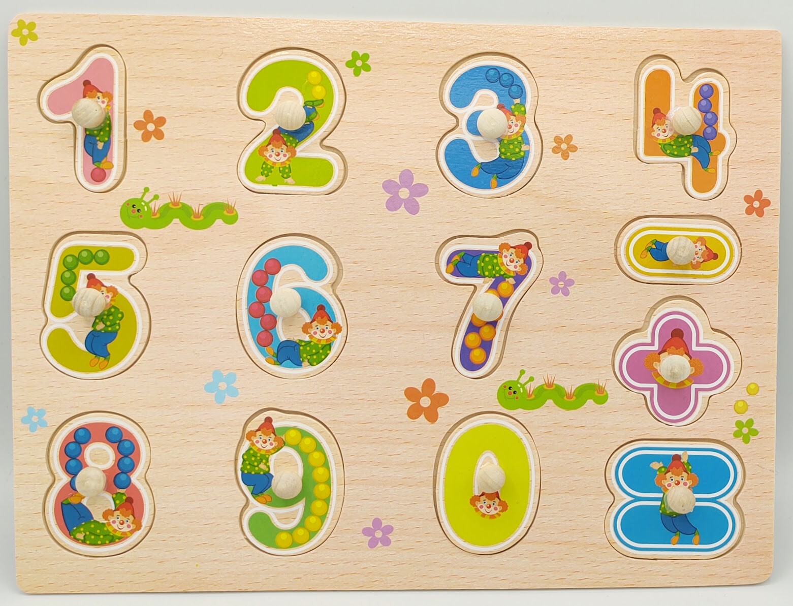 Wooden Peg Puzzles for Baby Toddlers Preschool Educational Board Color Pictures