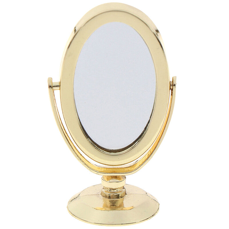 1/12 Dollhouse Miniature Metal Mirror furniture Gold/ silver/rose G_z8