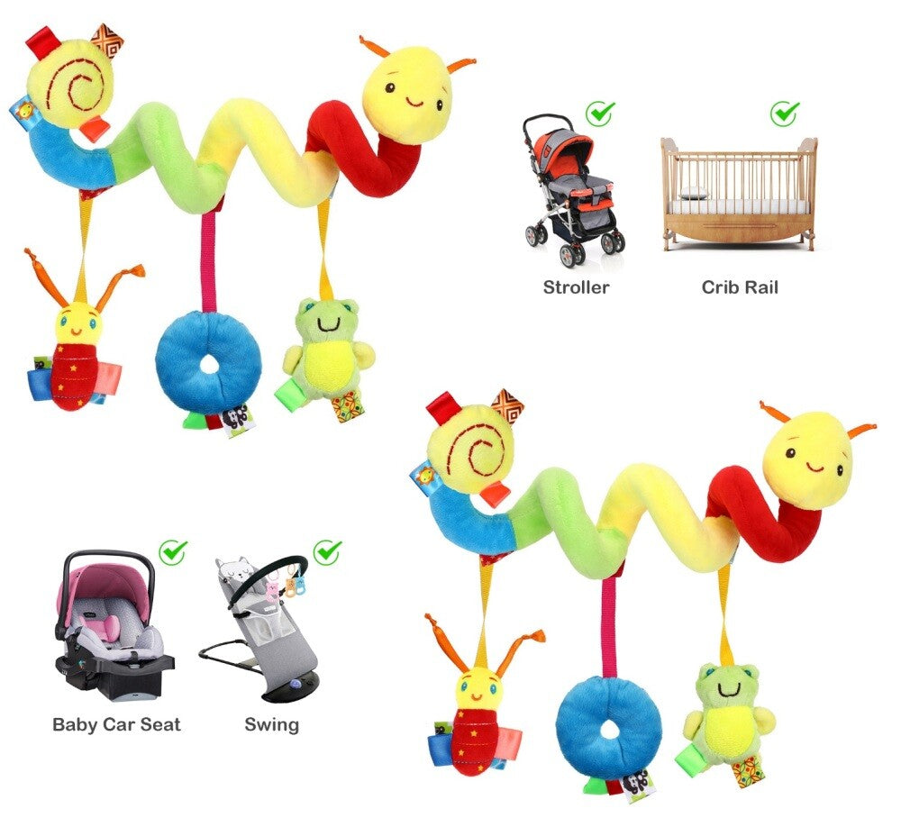 Baby Activity Spiral Hanging Toy Pushchair Pram Stroller Bedding Car Seat Cot US