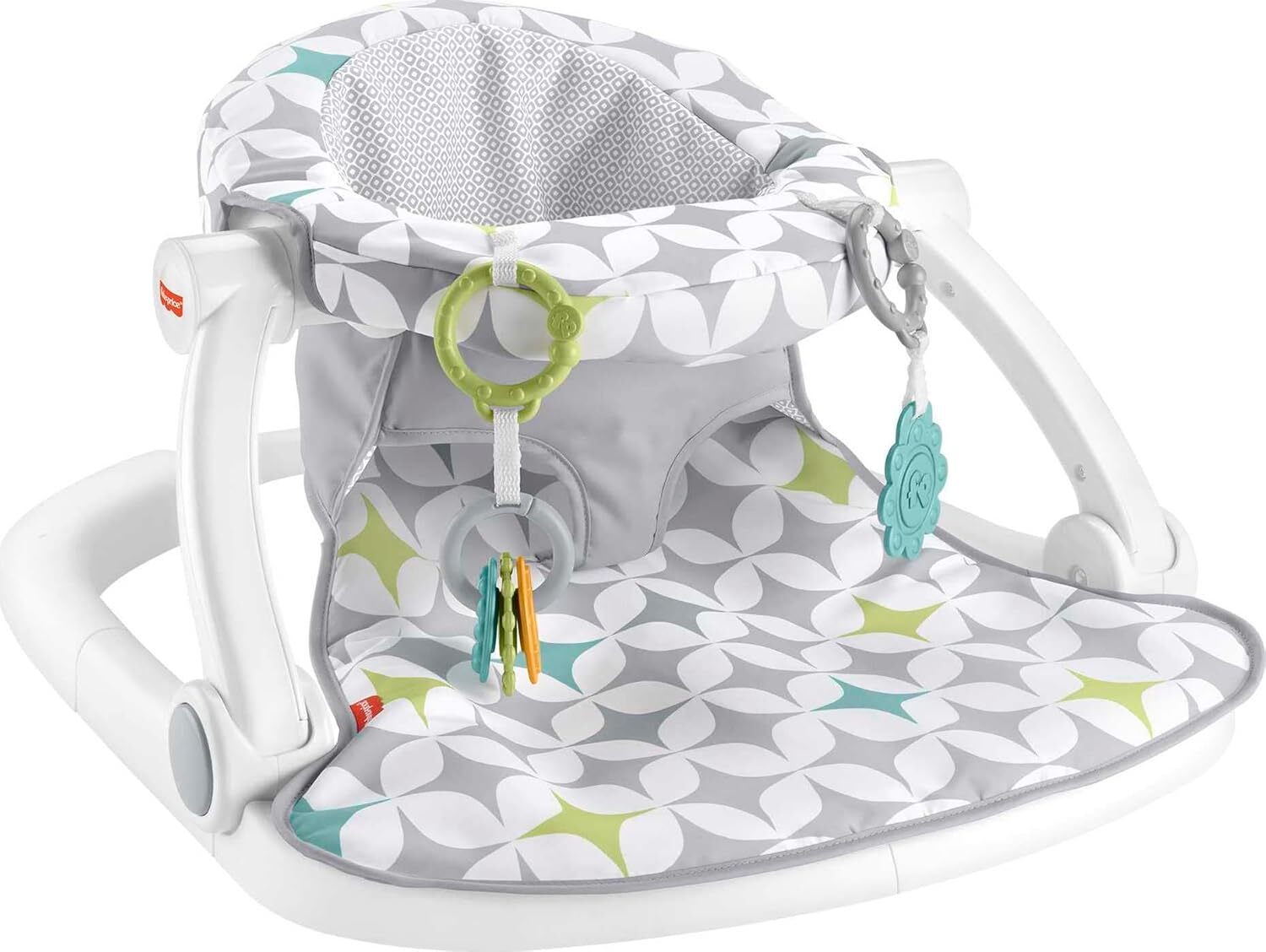 Portable Baby Chair Sit-Me-Up Floor Seat With Developmental Toy Starlight Bursts