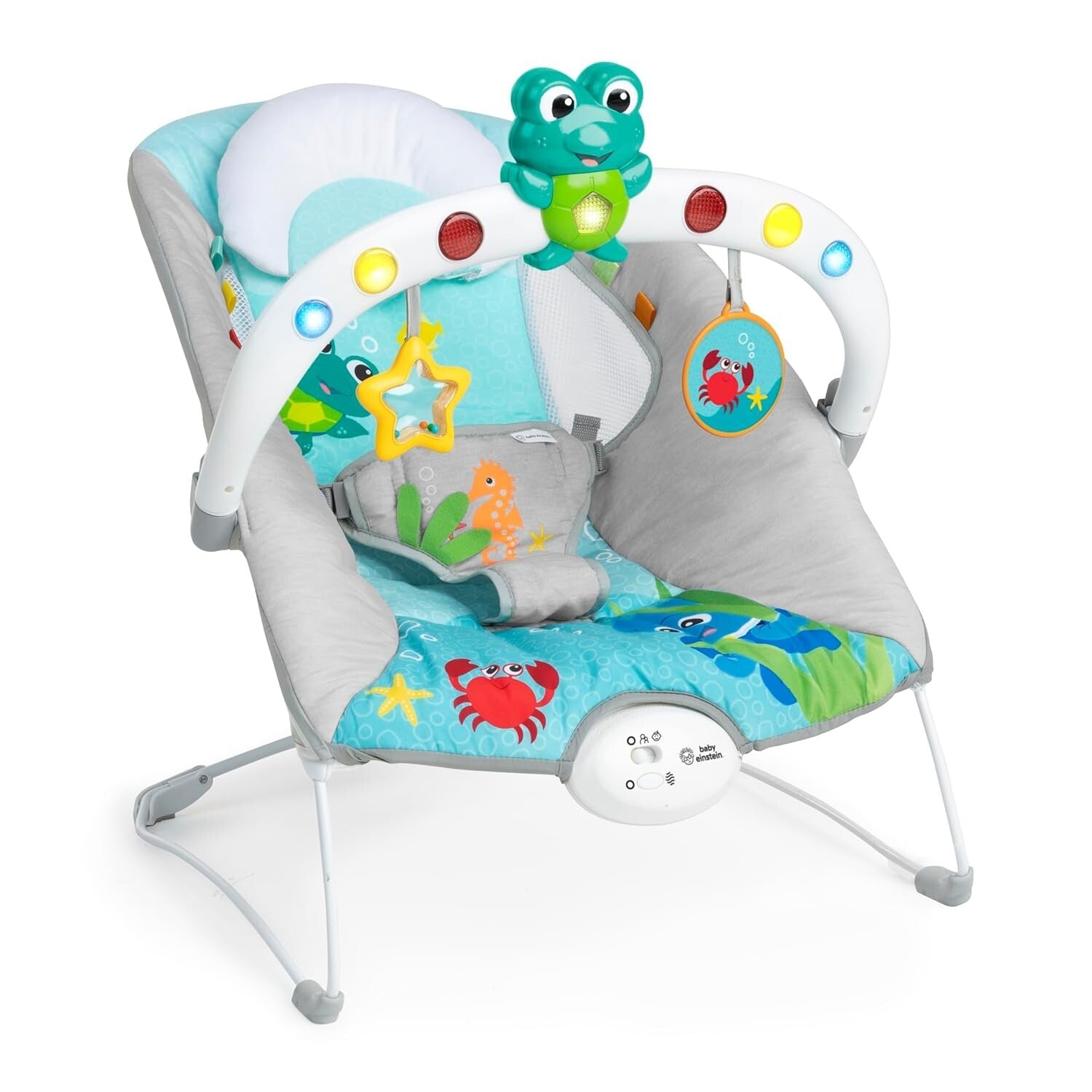 Baby Einstein Ocean Explorers Musical Bouncer Infant Seat, Kick to It Neptune, U