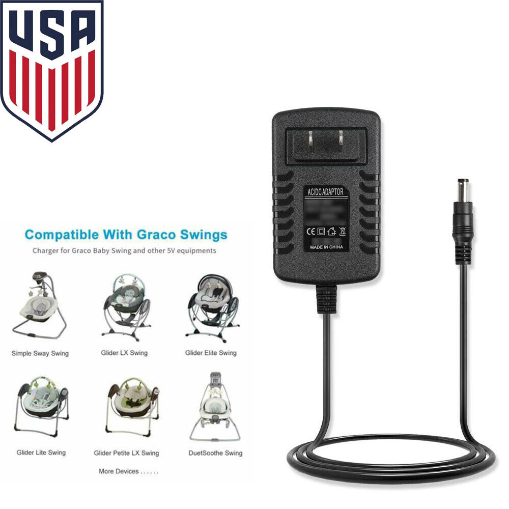 US Power Adapter for Graco Swings Simple Sway Glider LX Glider Elite Glider