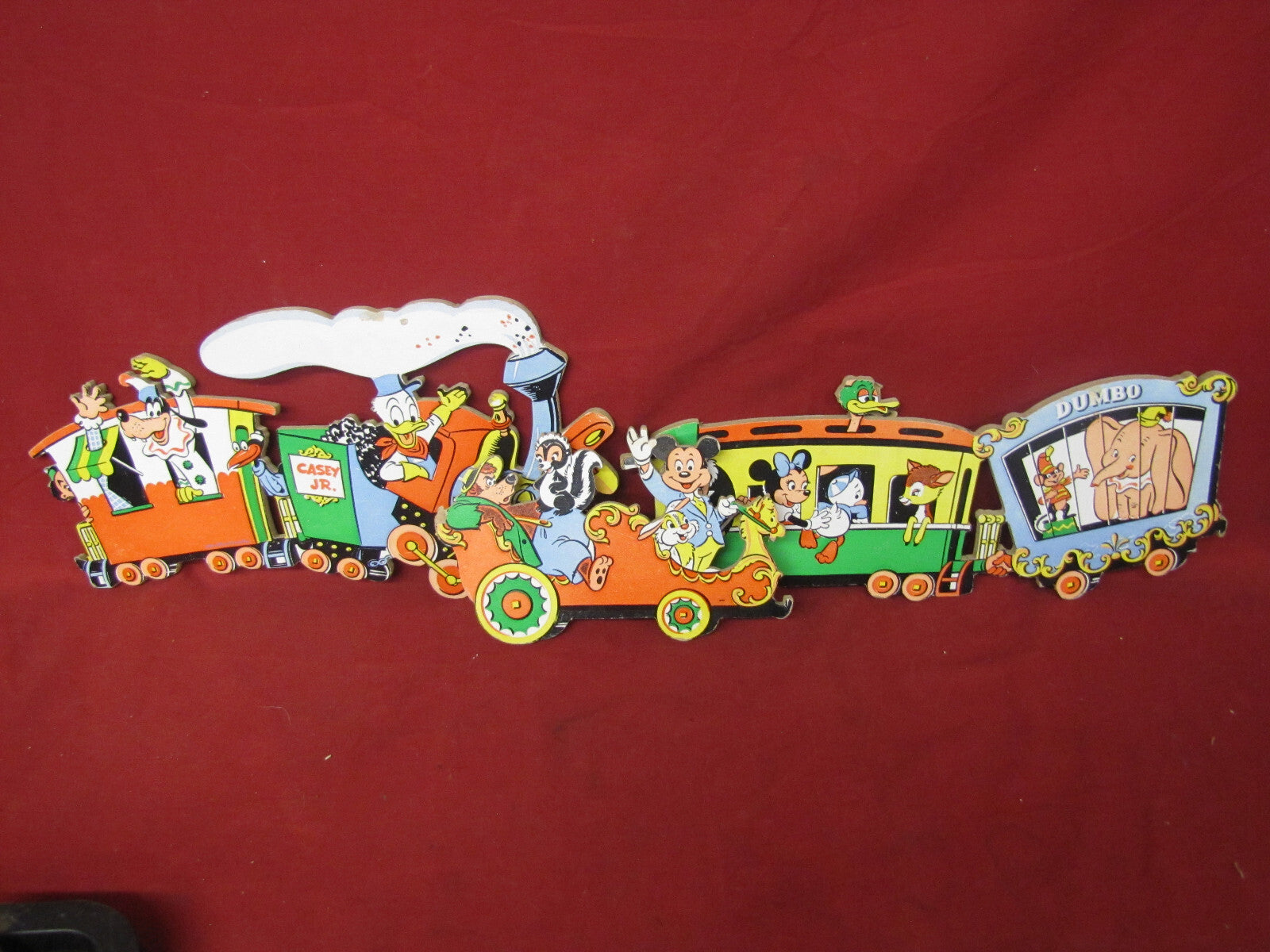 Vintage Disney Train Cardboard Wall Decor Storybook