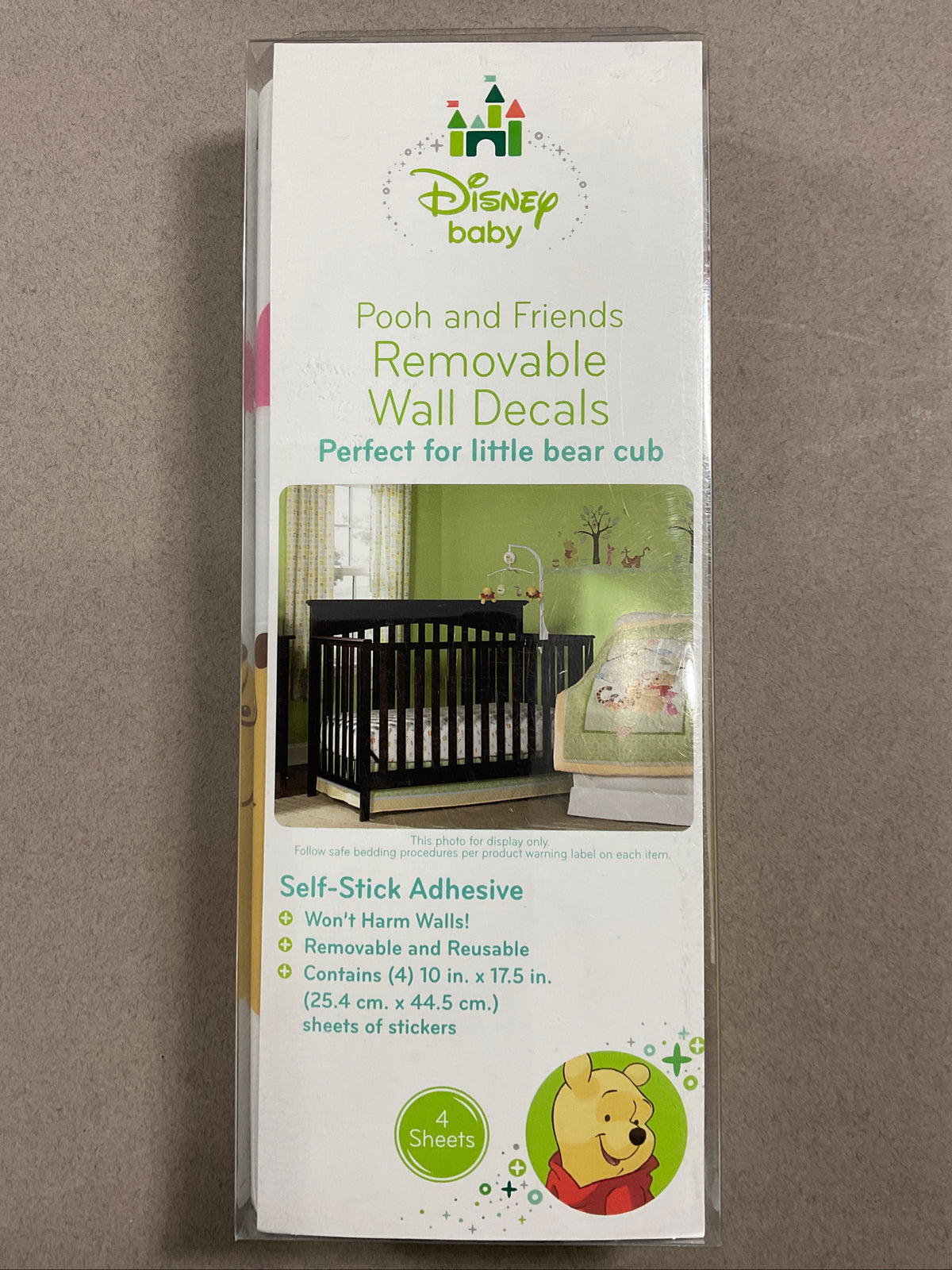 Disney Baby Pooh and Friends Removable Wall Decals New!