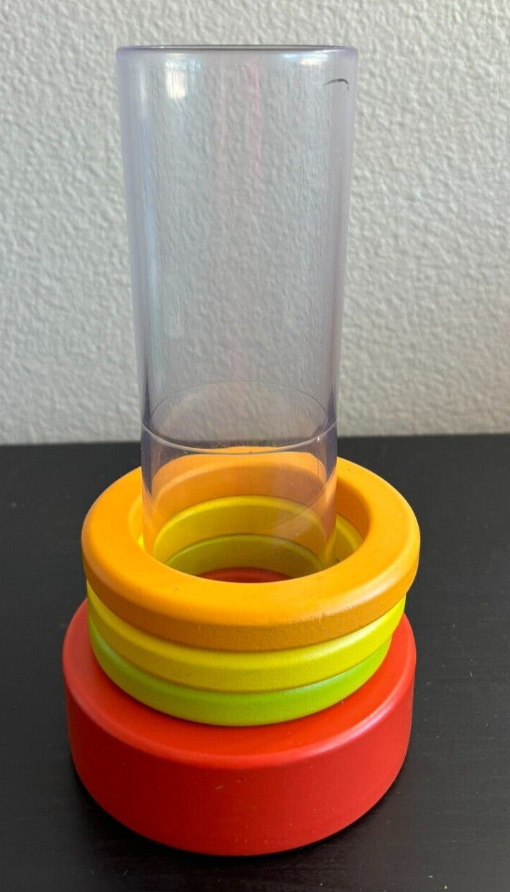 Lovevery Clear Tube with Stacking Rings Parts from Explorer Play Kit 9-10 Month