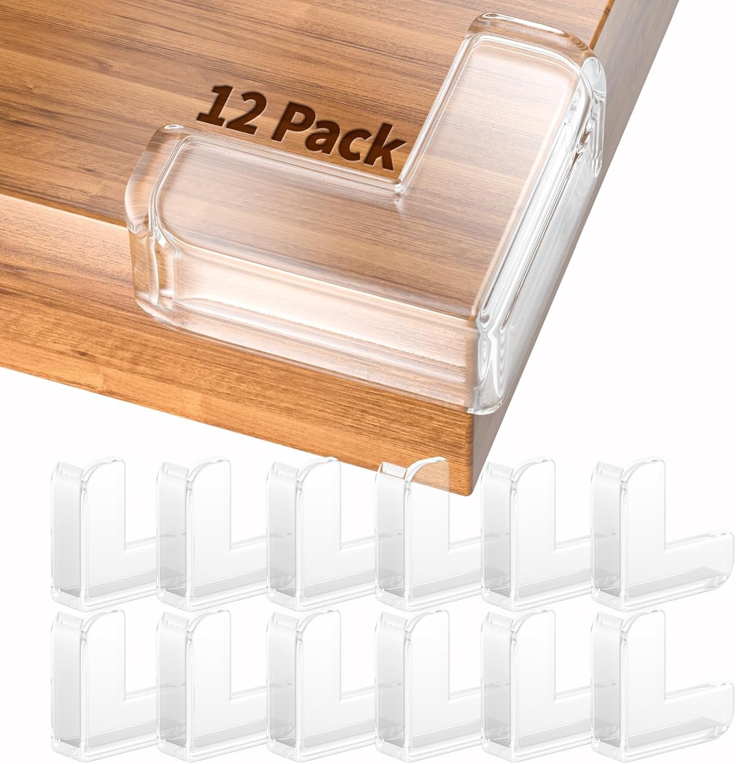 12Psc Corner Protector for Baby Table Protectors Clear Furniture Corner Guards &