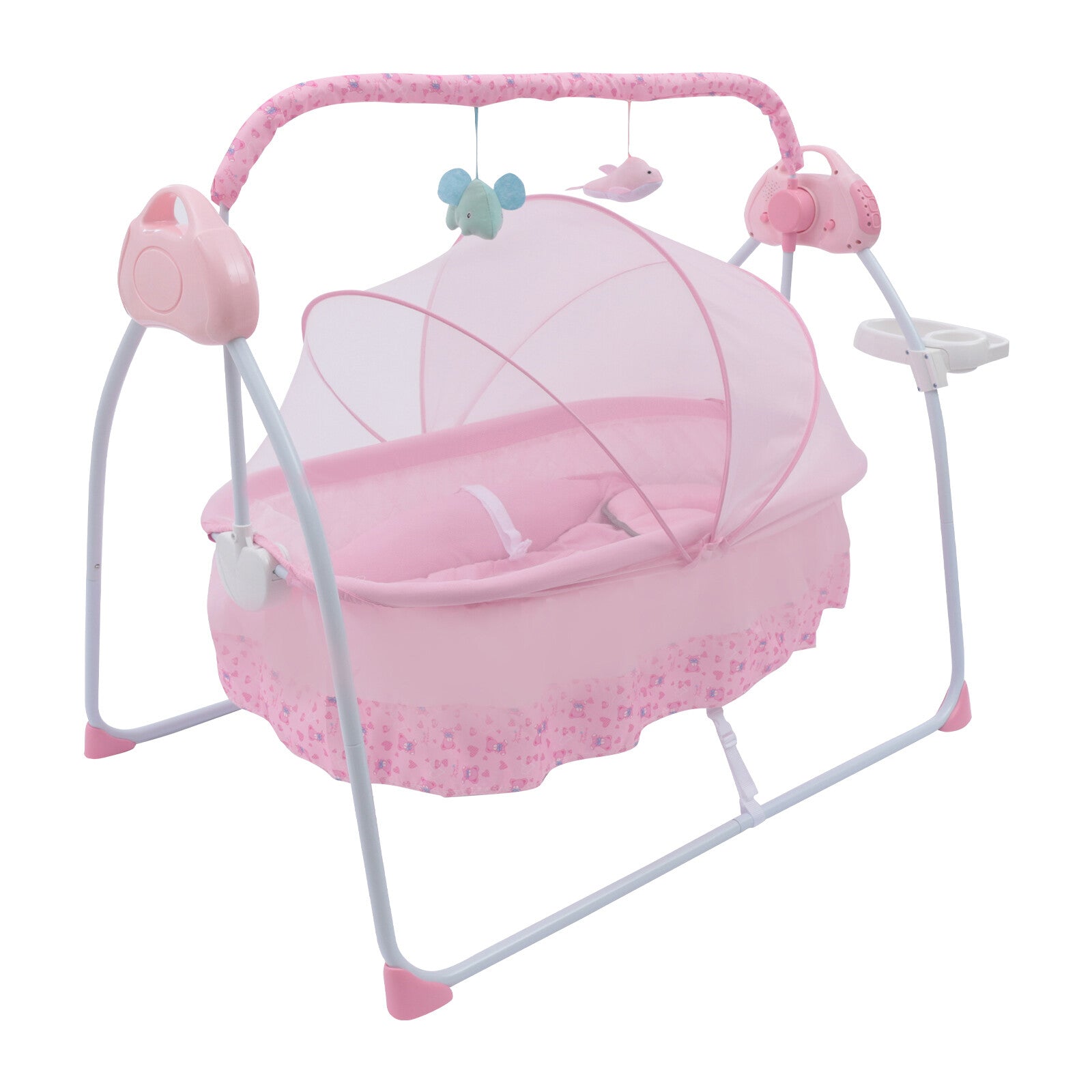 Electric Auto-Swing Baby Infant Rocker Cradle Newborn Basket Bluetooth 3-Color