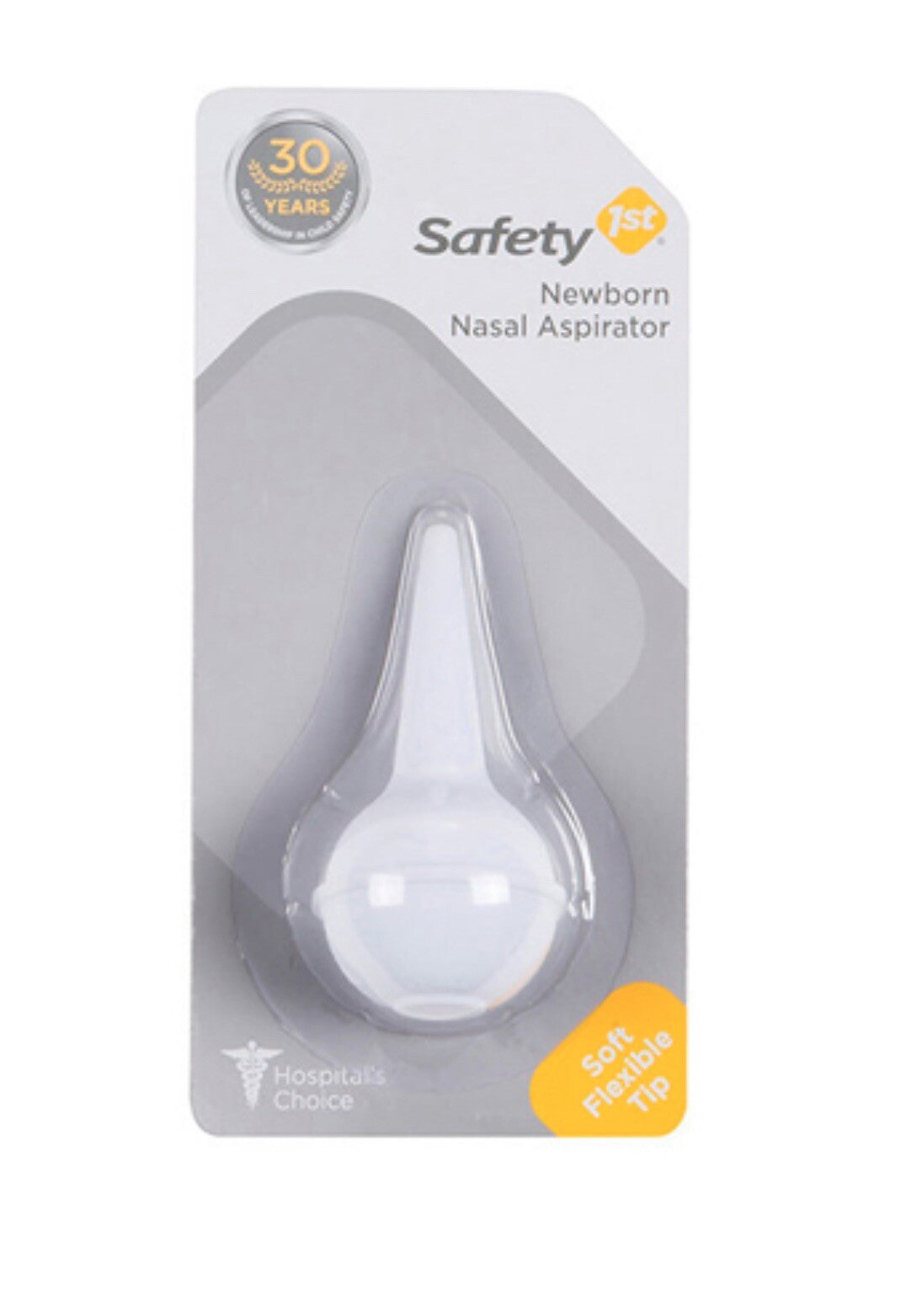 Safety First White Nasal Aspirator Soft Flexible Tip - Baby Infant