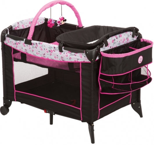 Playard Minnie Mouse Baby Infant Bassinet Safety Play Pen Craddle Changing Table