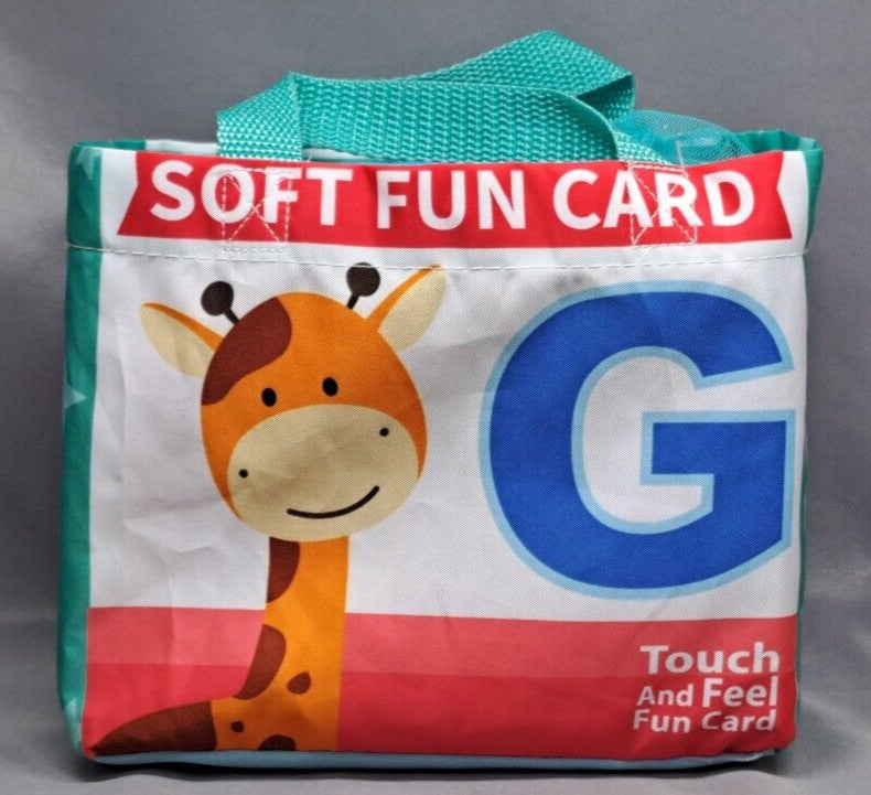 Baby Safe Touch & Feel Crinkle Child Book Cloth Letter Cards 26pcs For Babies