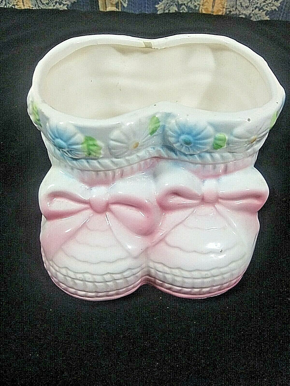 Vintage Nursery Planter Pink Bootie Nancy Pew Gifts